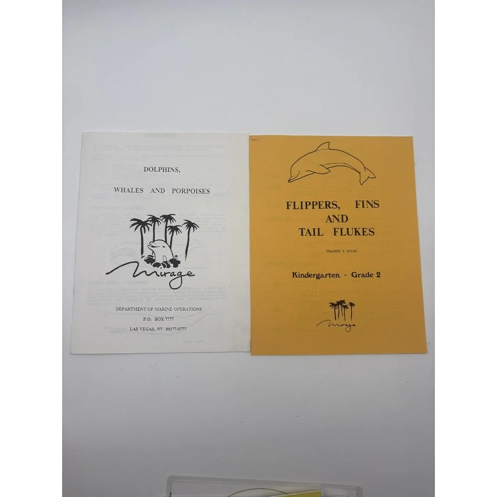 Flippers Fins Tail Flukes‎ Dolphins Whales Mirage Lot 2 Multi Stapled Guide Kids